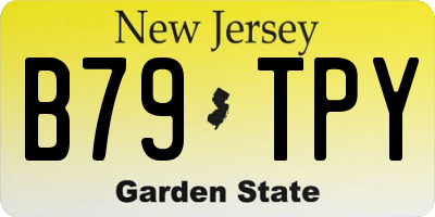 NJ license plate B79TPY