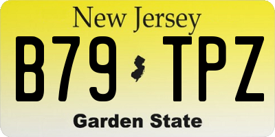 NJ license plate B79TPZ