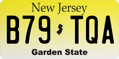 NJ license plate B79TQA