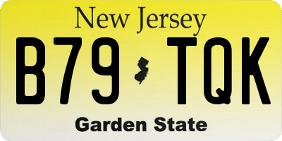 NJ license plate B79TQK