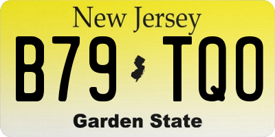 NJ license plate B79TQO