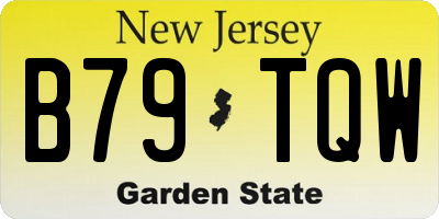 NJ license plate B79TQW
