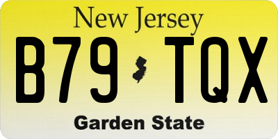 NJ license plate B79TQX