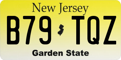 NJ license plate B79TQZ