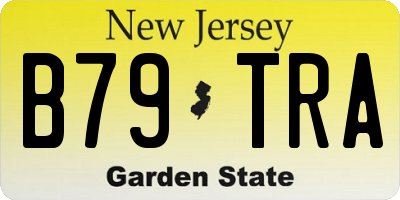 NJ license plate B79TRA
