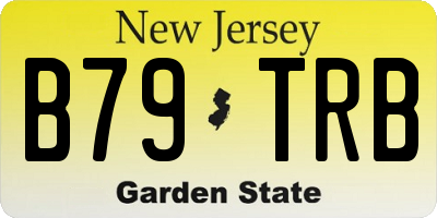 NJ license plate B79TRB