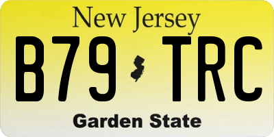 NJ license plate B79TRC