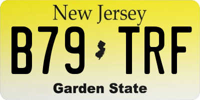 NJ license plate B79TRF