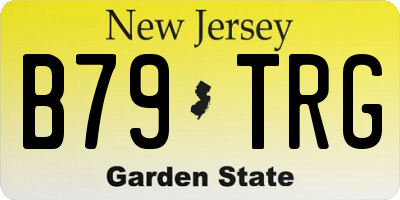 NJ license plate B79TRG