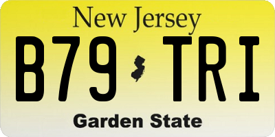 NJ license plate B79TRI