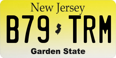NJ license plate B79TRM