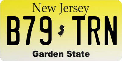 NJ license plate B79TRN