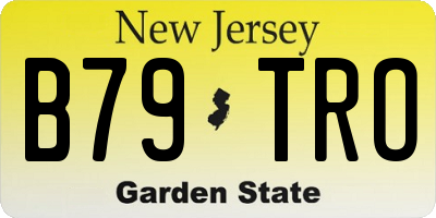 NJ license plate B79TRO