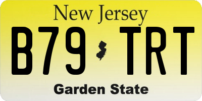 NJ license plate B79TRT