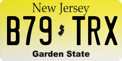 NJ license plate B79TRX