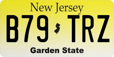 NJ license plate B79TRZ