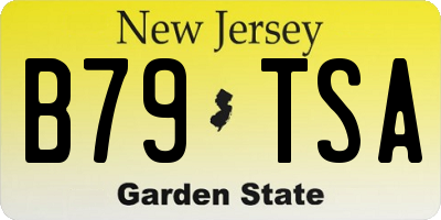 NJ license plate B79TSA