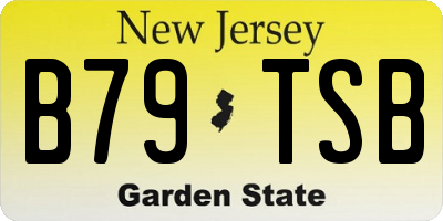 NJ license plate B79TSB