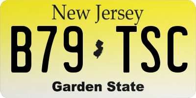 NJ license plate B79TSC