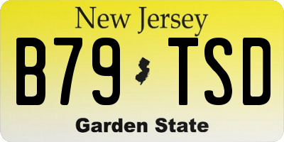NJ license plate B79TSD