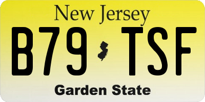 NJ license plate B79TSF