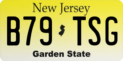 NJ license plate B79TSG