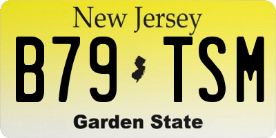 NJ license plate B79TSM