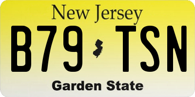 NJ license plate B79TSN