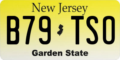 NJ license plate B79TSO