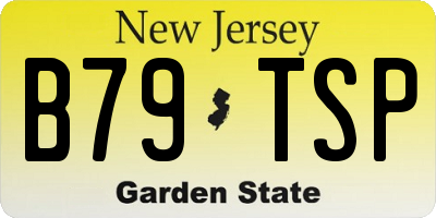 NJ license plate B79TSP