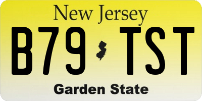 NJ license plate B79TST