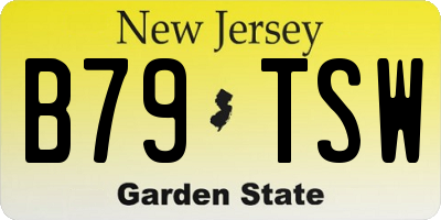 NJ license plate B79TSW