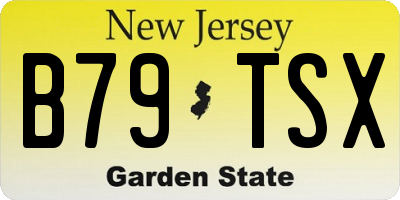 NJ license plate B79TSX