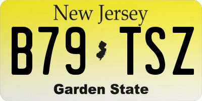 NJ license plate B79TSZ