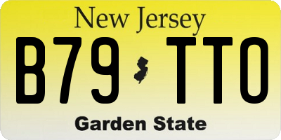 NJ license plate B79TTO