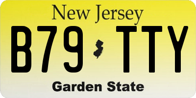 NJ license plate B79TTY