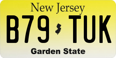 NJ license plate B79TUK