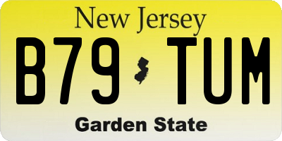 NJ license plate B79TUM