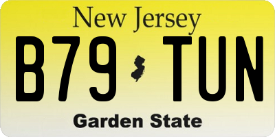 NJ license plate B79TUN