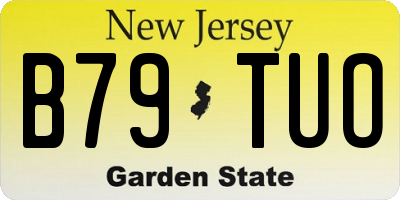 NJ license plate B79TUO