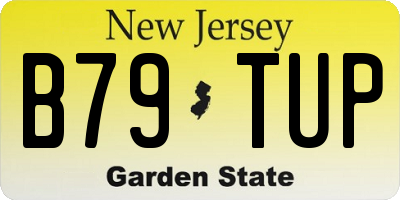 NJ license plate B79TUP