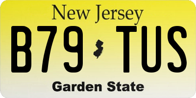 NJ license plate B79TUS