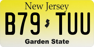 NJ license plate B79TUU