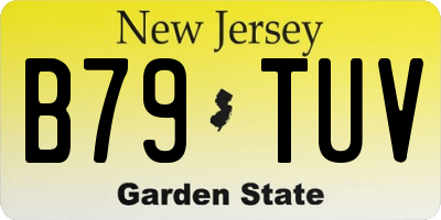 NJ license plate B79TUV