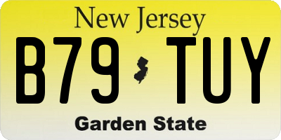 NJ license plate B79TUY