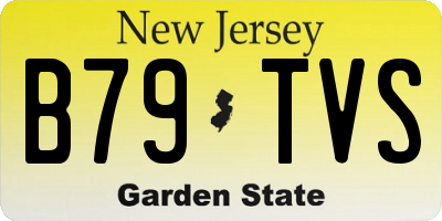 NJ license plate B79TVS