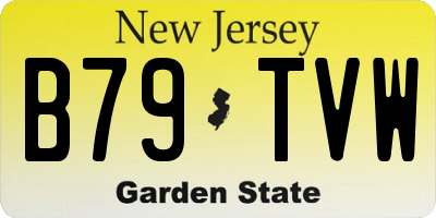 NJ license plate B79TVW