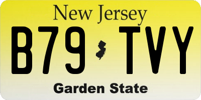NJ license plate B79TVY