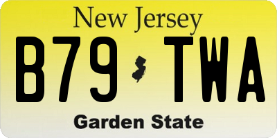 NJ license plate B79TWA