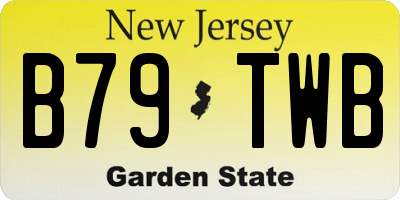 NJ license plate B79TWB